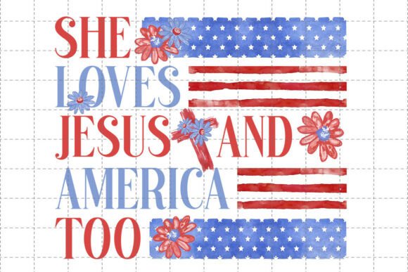 American Flag PNG, Jesus 4th of July PNG — T-Shirt Designs