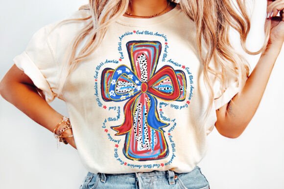 Christian 4th of July PNG: God Bless T-Shirt Designs