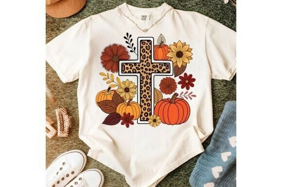 Christian Autumn Sublimation PNG Design for T-Shirt Designs