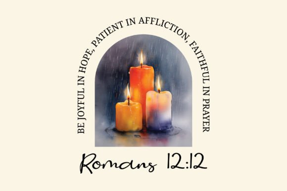 Christian Bible Verse Romans 12:12 T-Shirt Designs
