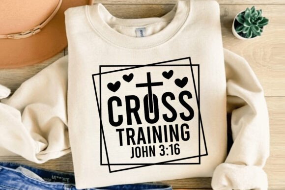 Cross Training SVG & Jesus SVG for T-Shirt Designs