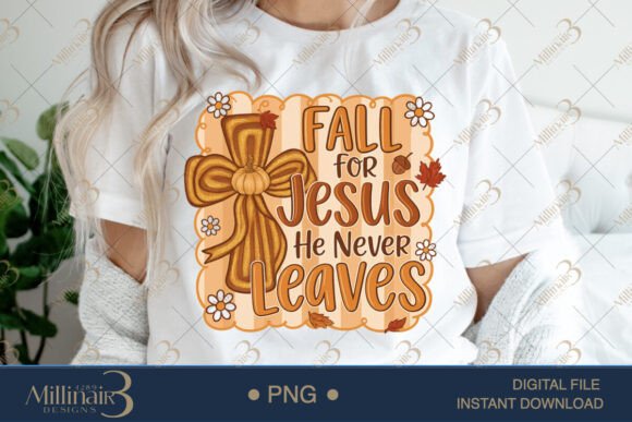 Fall for Jesus – Floral Christian Fall T-Shirt Designs
