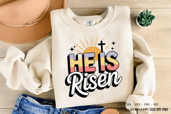 He is Risen – Christian SVG Bible Verse T-Shirt Designs
