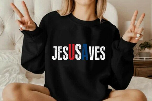 Jesus Saves USA SVG for T-Shirt Designs