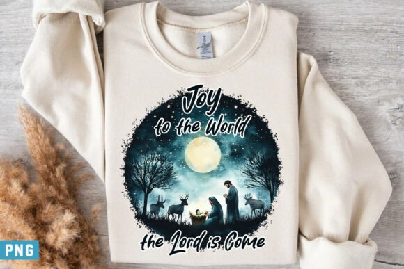 Joy to the World PNG Vintage Christian T-Shirt Designs
