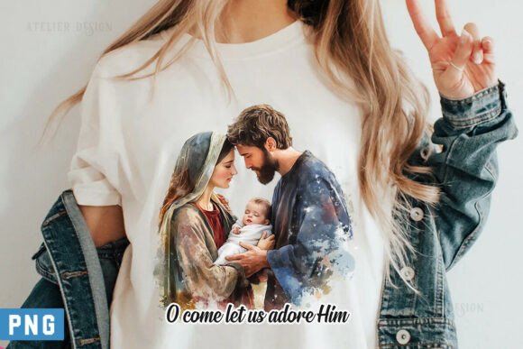 O Come Let Us Adore Him, Christian PNG