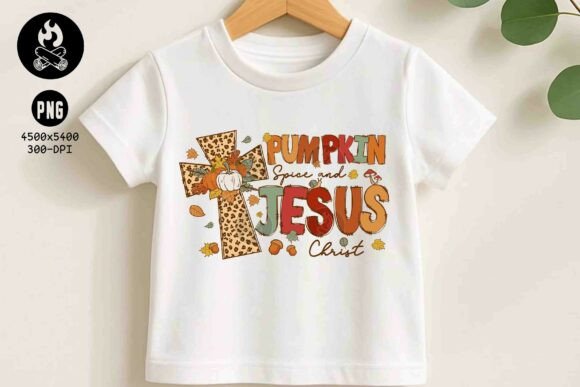 Pumpkin Spice and Jesus PNG for T-Shirt Designs