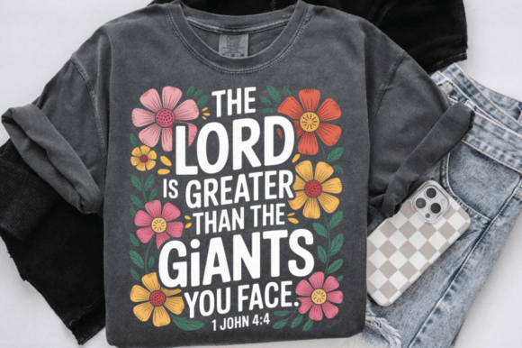 The Lord is Greater PNG, Christian Png for T-Shirt Designs