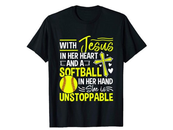 With Jesus in Her Heart T-Shirt PNG SVG